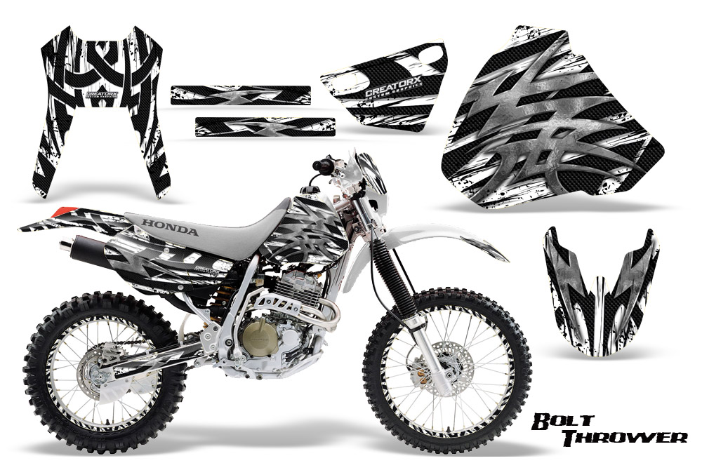 Honda XR 400 Graphics Kit Bolt Thrower White NP Rims